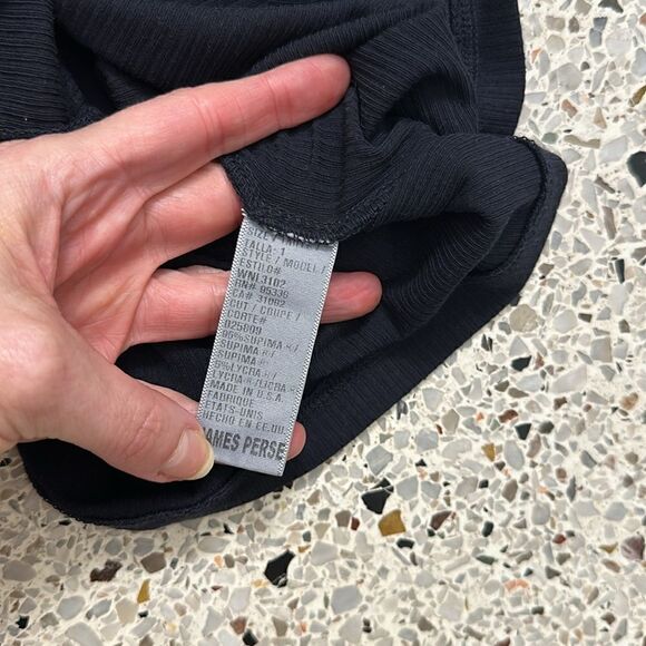 James Perse Standard navy blue ribbed tank 1 small - Picture 5 of 5